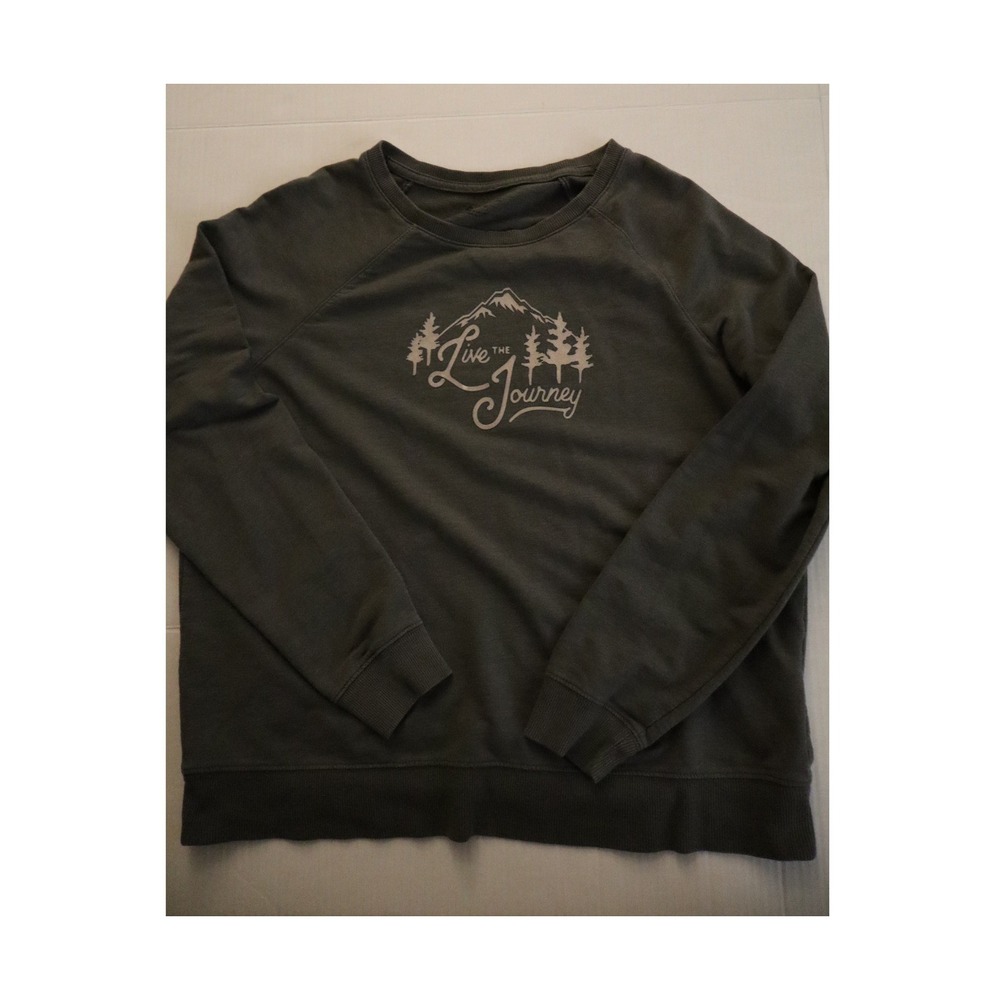 Columbia Live The Journey Graphic Sweatshirt Olive Green XL XL0709 Pullover